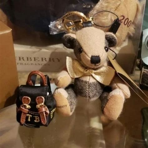 burberry keychain card holder|Burberry teddy bear keychain.